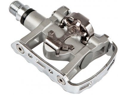 pedály SPD jednostranné SHIMANO PD-M324 s kufry SM-SH56, v krabičce (Barva stříbrná, Velikost SPD)