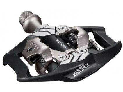 Pedály SHIMANO DXR SPD PD-MX70 (Barva černá/stříbrná, balení s kufry SM-SH51 s klecí v krabičce)