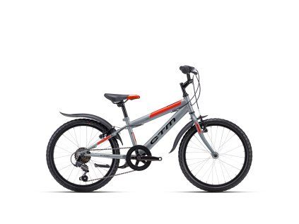 CTM SCOOBY 1.0 20" 2024 (Barva matná šedá / neónová červená, Velikost 11" 115 - 135 cm)