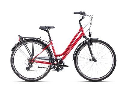 CTM FLORENCE 28" 2025 (Barva matná burgundy / světlemodrá, Velikost M / 17" / 150-180 cm)