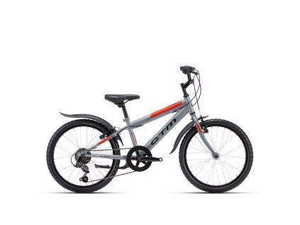 CTM SCOOBY 1.0 20" 2025 (Barva matná šedá / neónová červená, Velikost 11" / 115 - 135 cm)