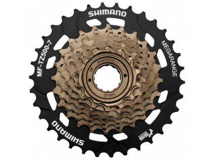 7-kolo SHIMANO MF-TZ500 14-34 zubů Megarange, stříbrné/černé, v krabičce (Velikost 14-34)