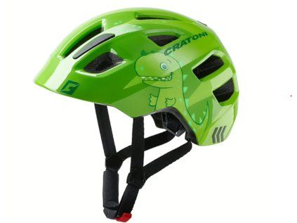 Dětská helma CRATONI Maxster (Velikost S (48-53 cm), Barva Dino Green Glossy)