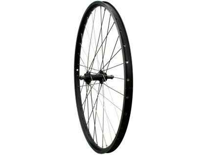 zapletené kolo 26" MAX1 V-brake zadní, ložiska, závit, černé/stříbrné (Barva černá, Velikost 26")