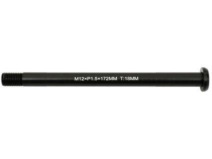 Osa zadní MAX1 12/172 mm, závit M12x1,5 (Barva černá, Velikost 172mm)