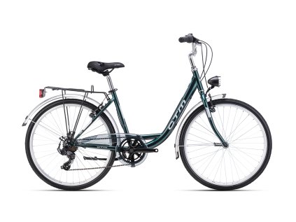 CTM OLIVIA 2.0 26" 2025 (Barva tmavězelená perleť / stříbrná, Velikost M / 17" / 150-180 cm)