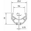 ráfek MACH1 24" ER-10 Combo V-brake 36děr/černý (Velikost 36 děr)