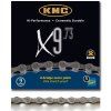 řetěz KMC X-9 šedý, v krabičce 114 čl. (Velikost 9sp)